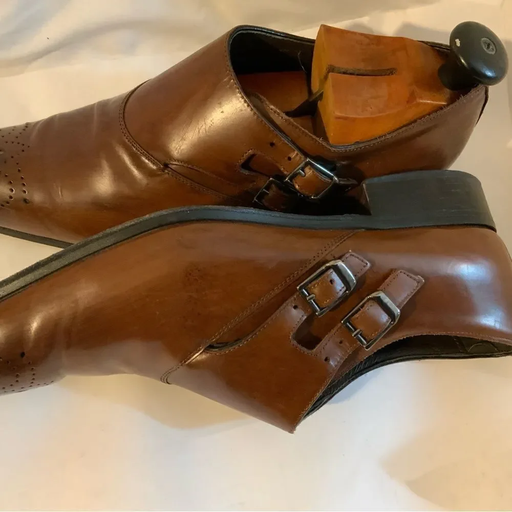 Profession Le  Bottier Depuis 1965 Brown Shoes all Leather buckles  EU 43 US 10